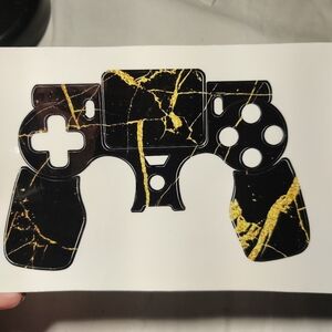 PS4 Controller Black And Gold Sticker Skin Decal